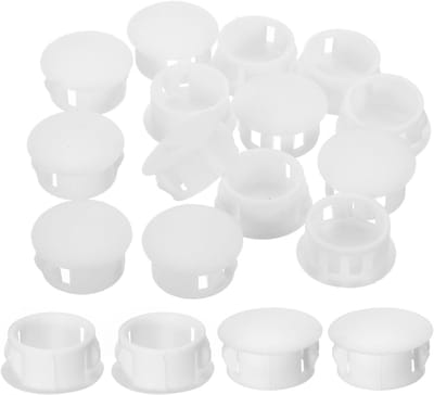 Afdekkapjes Boorgaten - Blindstop Nylon - Gaten Afwerken - Klikvergrendeling Design - 18 Stuks - Wit