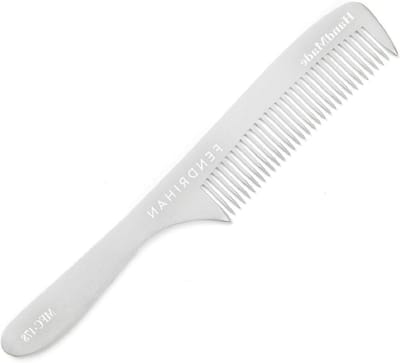 Metalen Kam - Baardkam Styling - Haar Verzorging - Met Handvat - 17.5 cm - Zilver