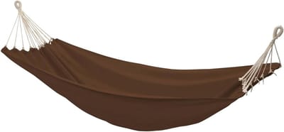 Opvouwbare hangmat - Dubbele hangmat - Buiten ontspannen - Inclusief draagtas - 360 x 150 cm - Bruin