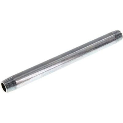 R 3/8'' Verzinkt Stalen Dubbele Pijpnippel 50 Bar DIN 2982 - 180mm [2 Stuks]