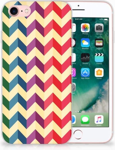 iPhone SE 2022 | SE 2020 | 8 | 7 TPU bumper Zigzag Multi Color