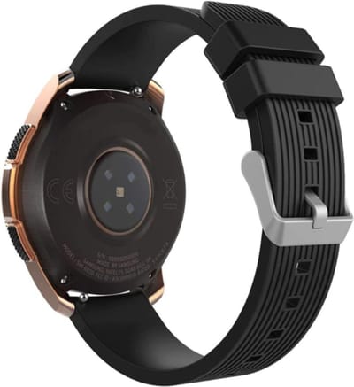 KELERINO. - Siliconen bandje geschikt voor Samsung Galaxy Active / 42 MM - Zwart