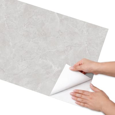 Coloray Meubel Wrap Folie - Grijs Meubelfolie - 50x100 cm - Decoratiefolie Grijs marmer - Meubel Wrap Folie - Minimalist Meubelfolie - Plakfolie Meubels - Keuken decoratie - Texturen