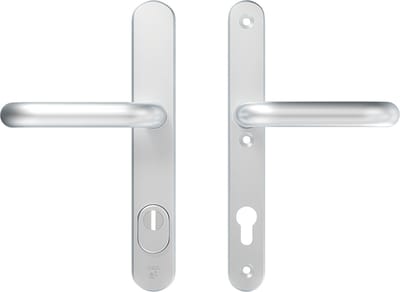 AXA Veiligheidsbeslag (Oval Plus) Smal Aluminium glad: Kruk-Kruk (model U) PC92 met kerntrekbeveiliging SKG***