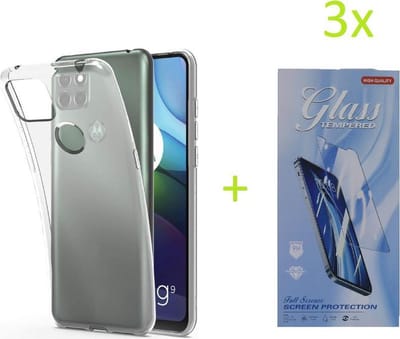 Hoesje Geschikt voor: OnePlus 8T / OnePlus 8T Plus 5G Hoesje Transparant TPU silicone Soft Case + 3X Tempered Glass Screenprotector
