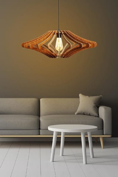 Asir - Kroonluchter - Okkernootkleur - 59 x 59 x 55 cm