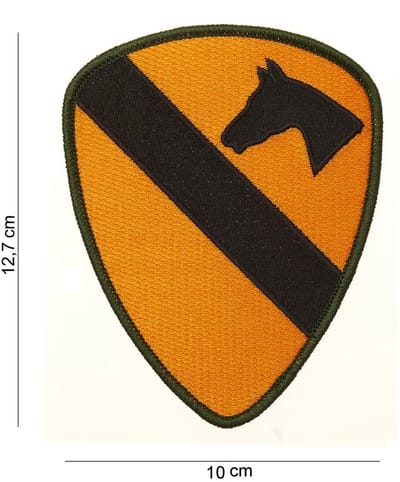 Embleem stof US Cavalry geel