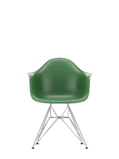 Vitra DAR Eames Plastic Armchair - smaragd RE - verchroomd