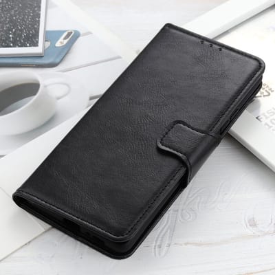 Zakelijke Book Case Telefoonhoesje Geschikt voor de Oppo Find X2 - Portemonnee Hoesje - Pasjeshouder Wallet Case - Zwart