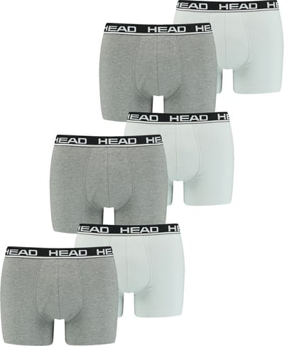 HEAD Heren Boxershorts HEAD BASIC BOXER 6er Pack Grijs S