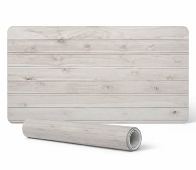 Bureauonderlegger met afbeelding voor thuis en op kantoor, licht houten plank, 90x45 cm