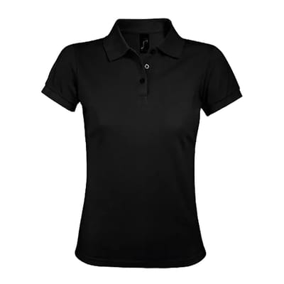 SOLS Dames/Dames Prime Poloshirt (Zwart)