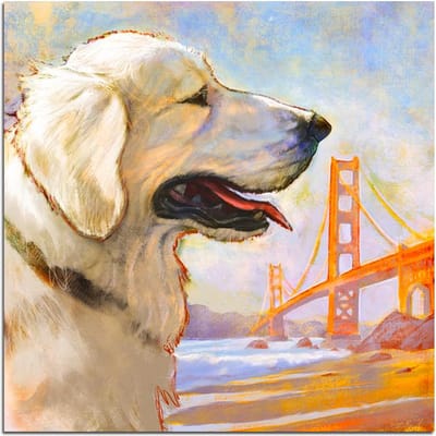 Hond vooruitkijkend 5D DIY diamant schilderij volledige ronde dieren diamant borduurwerk 20X30CM beige