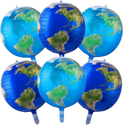 22 inch Globe ballonnen - transparant - set van 3 - aardbolvormige planeet ballonnen - terug naar school decoratie .