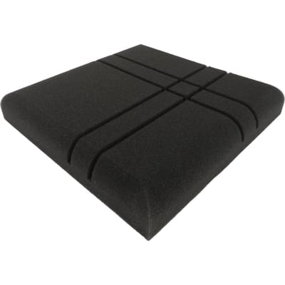 Lot de 12 panneaux en mousse de traitement haute densité pour absorption acoustique noir