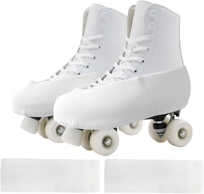 Schaatsbeschermers - Schaats Soakers - Schaatsen Beschermen - Rekbaar Materiaal - Maat L - Wit