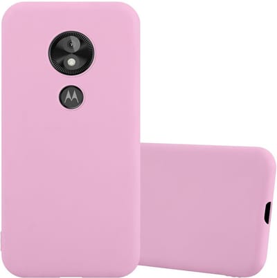 Cadorabo Hoesje geschikt voor Motorola MOTO E5 PLAY in CANDY ROZE - Beschermhoes gemaakt van flexibel TPU silicone Case Cover