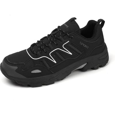 Heren plusmaat outdoor lage sneakers voor koppels sport hardloopschoenen off-road wandelschoenen reisschoenen wandelschoenen 46 zwart