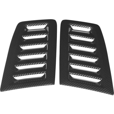 Paire d'Ouïes de Capot Avant Sortie d'Air de Capot Remplacement pour Focus RS Style MK2 Universel Style Fibre de Carbone gray