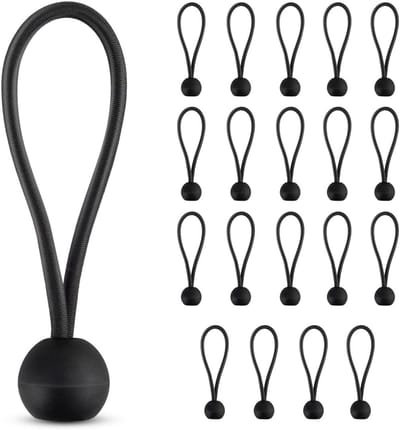 Sferisch Elastisch Touw - 20 Stuks - Partytent Elastiek Met Balletje - Tent Elastiek - Elastiek Met Bol - Elastisch Touw Met Bal - Voor Het Effectief Vastzetten Van Tenten, Zeilen, Luifels, Slaapzakken, Huishoudelijke Artikelen