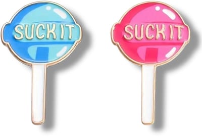 Metalen Pin Set – “Suck It” Lollypins | Speels, Kleurrijk & Heerlijk Ondeugend