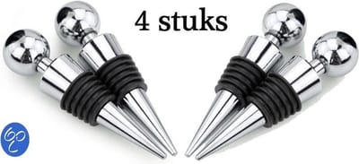 ***Premium Wijnafsluiters  - Wijnstoppers  -  Flesafsluiters  -  Wijndoppen  -Heble® - 4 stuks***