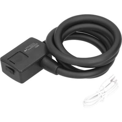 Antivol Vélo Électrique 3.7V Bluetooth Empreinte Digitale avec Anti-Vol Étanche et Anti-Poussière pour le Cyclisme black