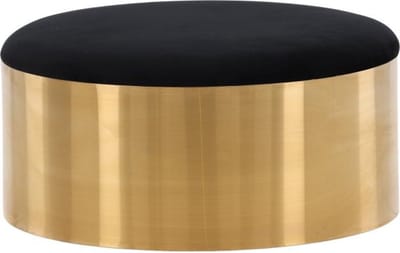 Svea - Finn poef - velvet - ø75 cm - goud