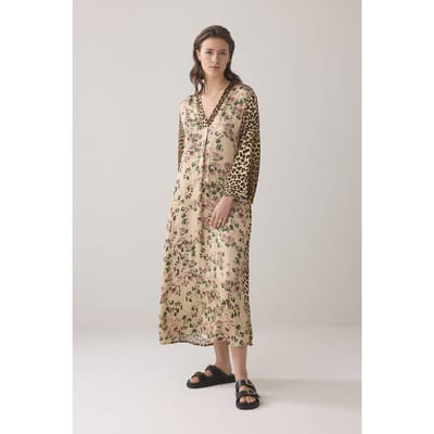 Summum Woman Dress Flower Print Multicolour Size: 36 | Maxi Dresses Outlet | Dames | Beige
