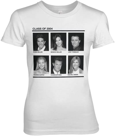 Friends Dames Class Of 2004 Girly T-shirt WB-5-FRND003-H90-10