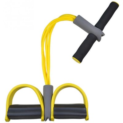 Latex Fitness Elastieken Pedaal Elastische Oefenbanden Weerstandsbanden Set Buiktrainer geel