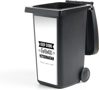 Container sticker Onderwijs - Studeren - Dierenarts - Spreuken - 44x98 cm - Kliko sticker