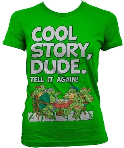 Teenage Mutant Ninja Turtles Dames Tshirt -S- Cool Story Dude Groen