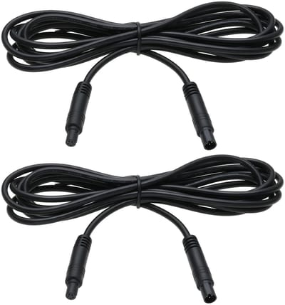 Dailygoody - Dash Cam Verlengkabel - 5 Pin Verbinding - Mannelijke naar Vrouwelijke Adapter - Zwart - Voor Voertuig Omkeren Camera - 2 Stuks