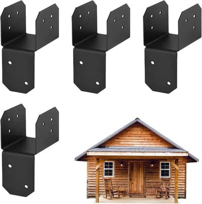 Pergola Beugels - Dak Verbinding - Terras Overkapping - Roestbestendig Staal - 9 x 9 cm - Zwart