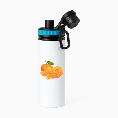 Hacebo® - Mandarijn waterfles met draaidop blauw - Fruitschaal - fruit liefhebbers - Citrusvrucht - fruit - gezond eten - water fles - 850ML
