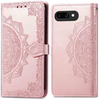 imoshion Hoesje - Geschikt voor Google Pixel 9a - Mandala Bookcase - Rosé Goud