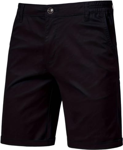 Livano Korte Broek Heren - Golfbroek - Spijkerbroek - met Zakken - Volwassenen - Jongens - Shorts - Zwart - Maat S