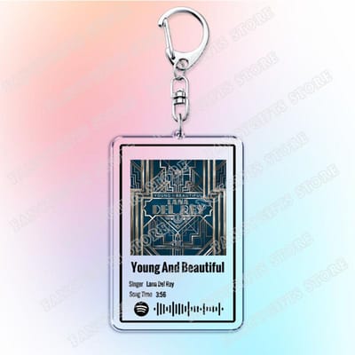 Muziek Lana Del Rey Sleutelhangers voor Vrouwen Accessoires Tas Lust for LifeVideogames Brooklyn Baby Liedjes Sleutelhangers Sieraden Fans Cadeaus gray