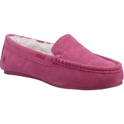 Hush Puppies Annie Mocassin Suede Vrouwen Roze Pantoffels