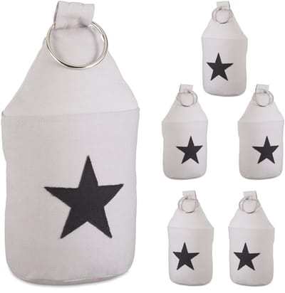 6x deurstopper ster - deurvastzetter - deurstop met handvat - deurbuffer