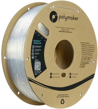 Polymaker PD03003 TPU95-HF Filament TPU, Flexibel filament Flexibel, Highspeed filament, UV-bestendig 1.75 mm 1000 g He