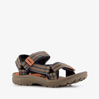 Braqeez jongens sandalen zwart oranje - Maat 28