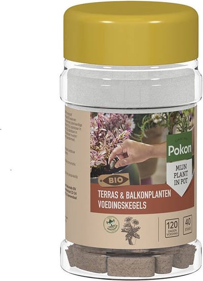 Pokon Bio Voedingskegels voor Terras- & Balkonplanten - 40 stuks - 120 dagen voeding - Biologische Plantenvoeding