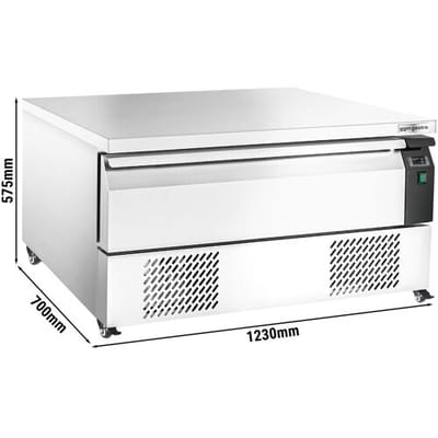 GGM Gastro Tiefkühl-/Kühlunterbau-Kombination - 1230mm - 1 Schublade - 3x GN 1/1 Zilver