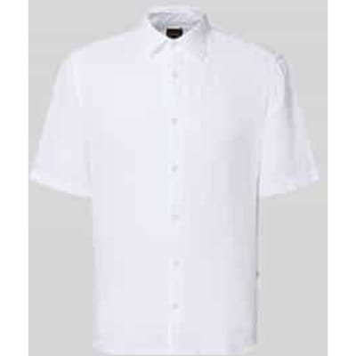 regular fit linnen overhemd met korte mouw model 'RASH_2_M'
