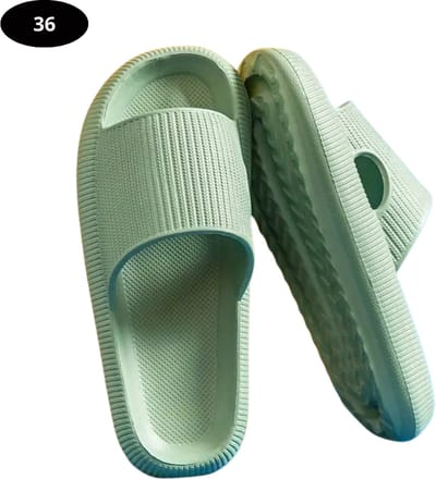 Livano Badslippers Dames & Heren - Comfortabel - Flip Flops - Sauna - Zomer - Groen - Maat 36