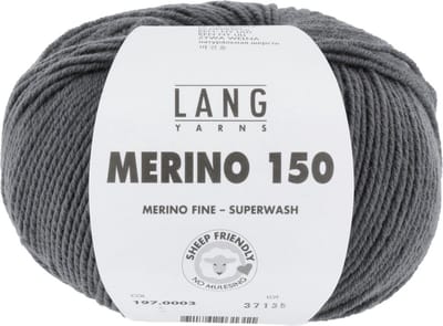 Lang Yarns Merino 150 - 03 steengrijs - Merinowol Garen