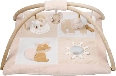 Nattou FLO, ERNEST & OLI Rechthoekig Speeltapijt met bogen - 80 cm - Beige