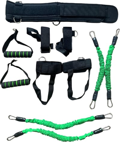 Boxing Weerstand Training Set – Groen - Verbetert kracht, snelheid en uithoudingsvermogen. Inclusief weerstandsbanden en riemen. Ideaal voor bokstraining, cardio en krachttraining thuis of in de gym. Versterkt armen, benen, schouders en core.
